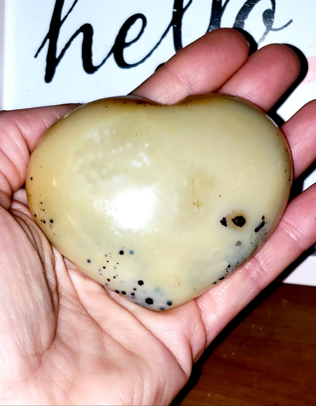 Water / Moss Agate Big Palm Stone thumbnail