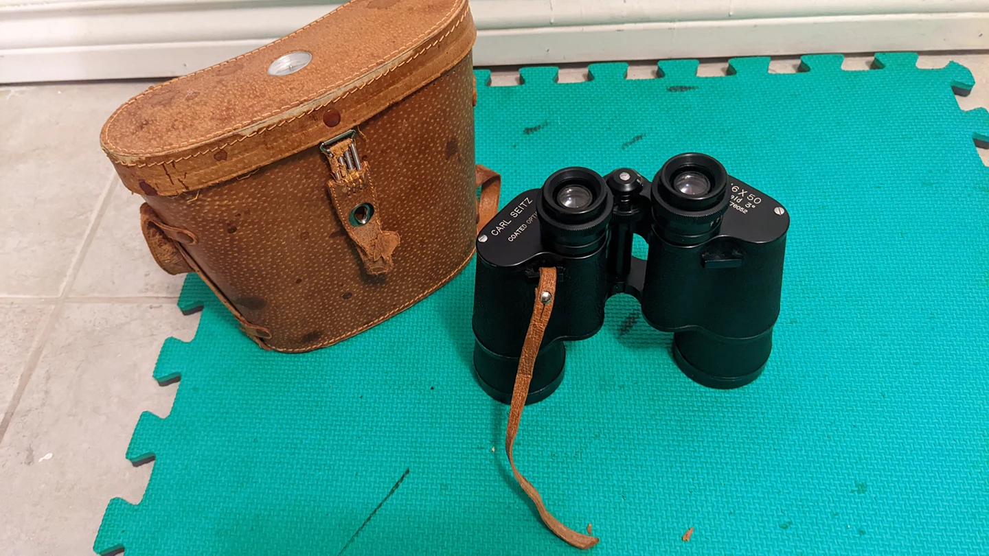 Vintage Binoculars Carl Seitz 16X50 with case thumbnail