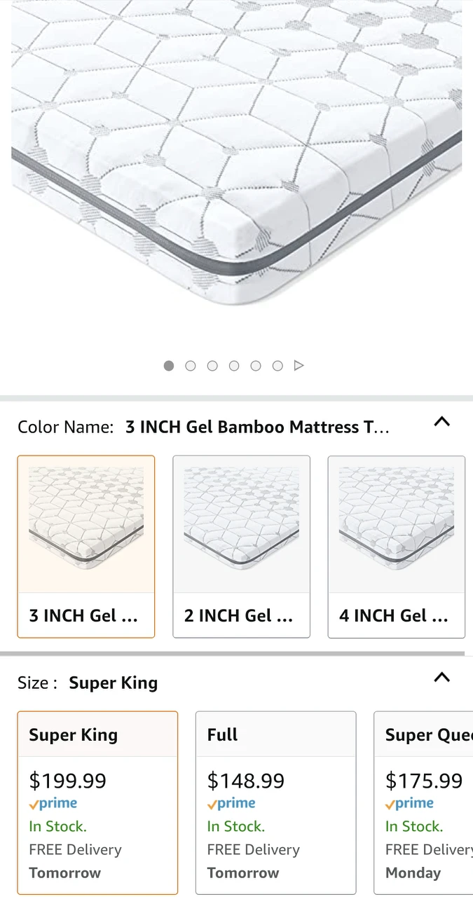 [BedStory] Memory Form Mattress Topper, 메모리폼