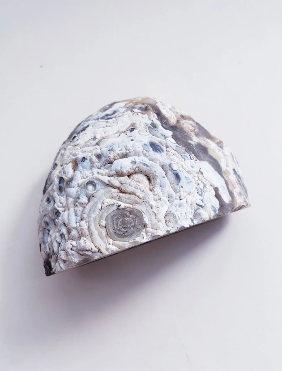 Half Geoid with Quartz Crystals