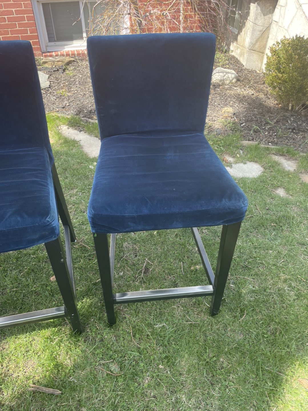 4 royal blue bar chairs/stools set - photo 2
