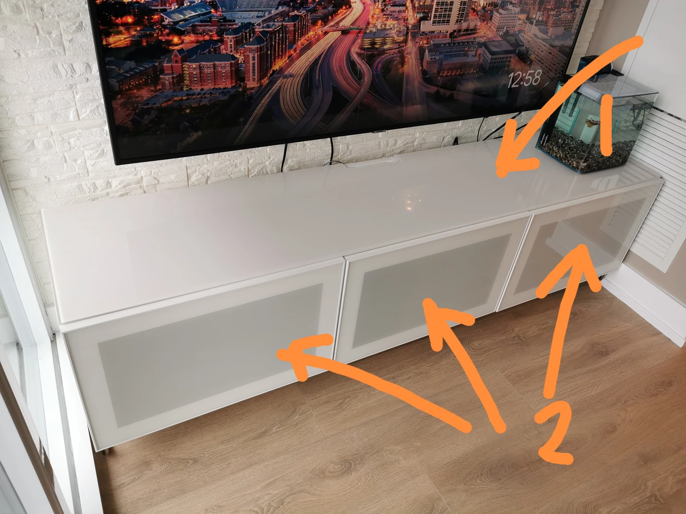 *moving sale* Ikea BESTA TV bench accessories