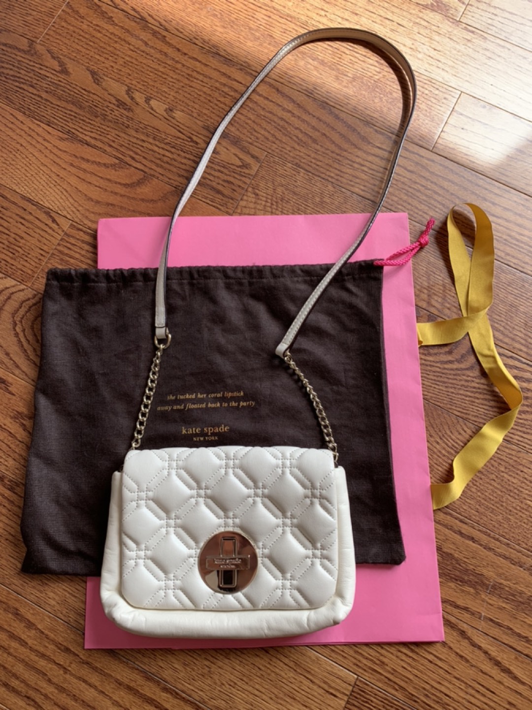 Kate Spade Crossbody White cute bag