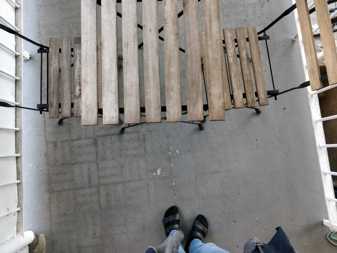 Ikea wooden metal patio set - photo 5