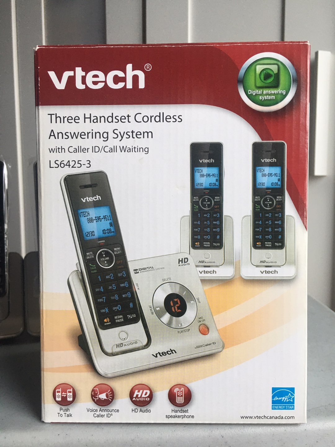 Vtech LS6425-3 DECT 6.0 Cordless Voice Announce Answering System image indicator(2)