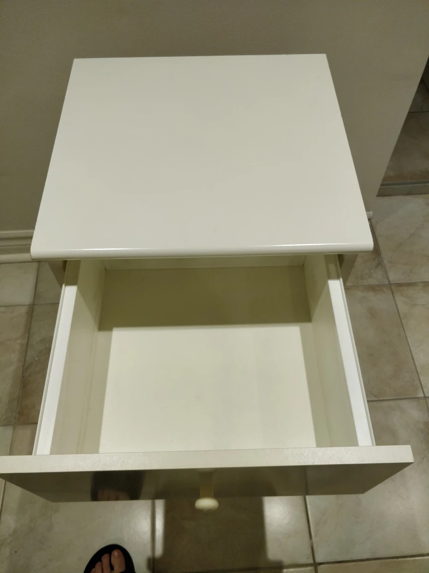 3 drawer side table, White - photo 3