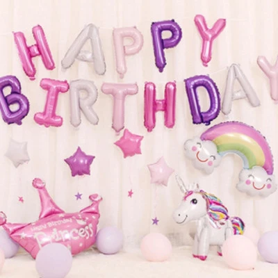 32pcs Unicorn Birthday Party Balloon Decorations