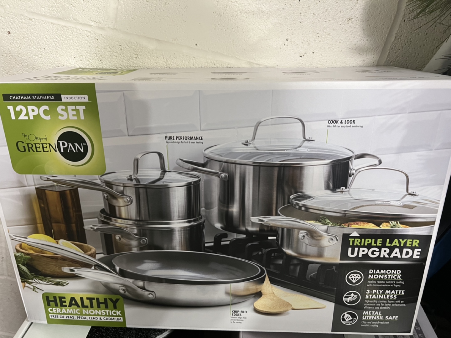 Green pan 12 pieces set thumbnail