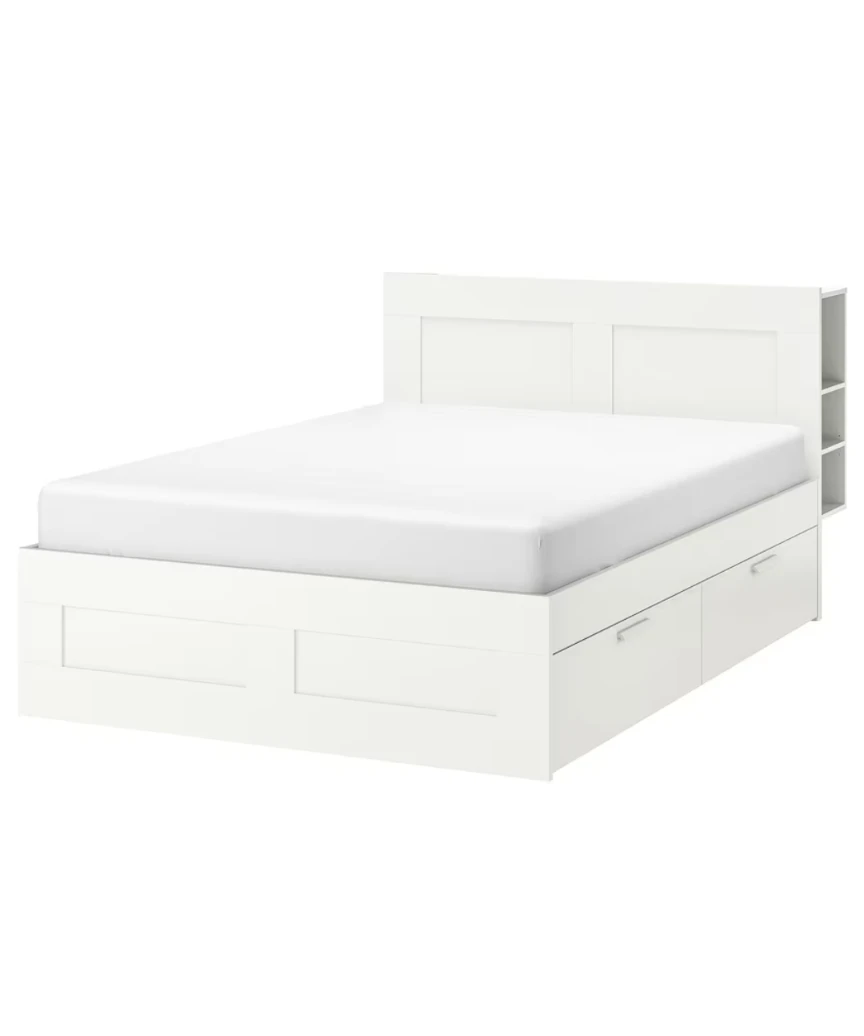 Queen bed with storage and headboard with storage thumbnail