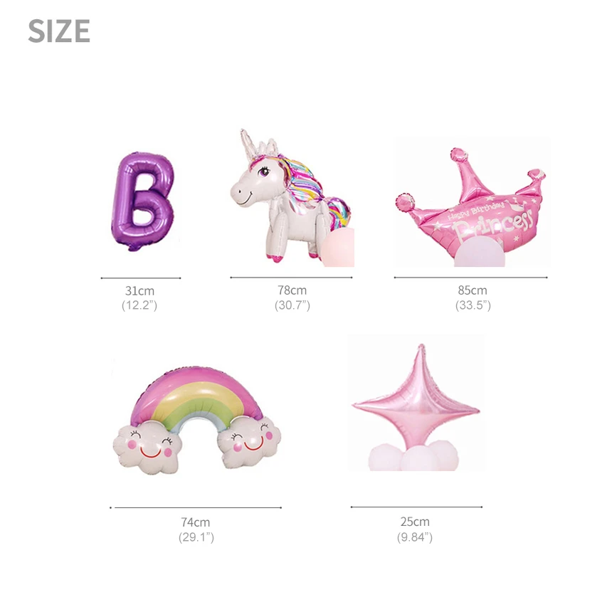 32pcs Unicorn Birthday Party Balloon Decorations - photo 2