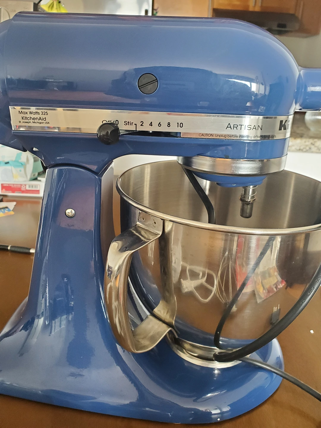 Blue kitchen Aid mixer 5Qt used in good condition. - photo 4