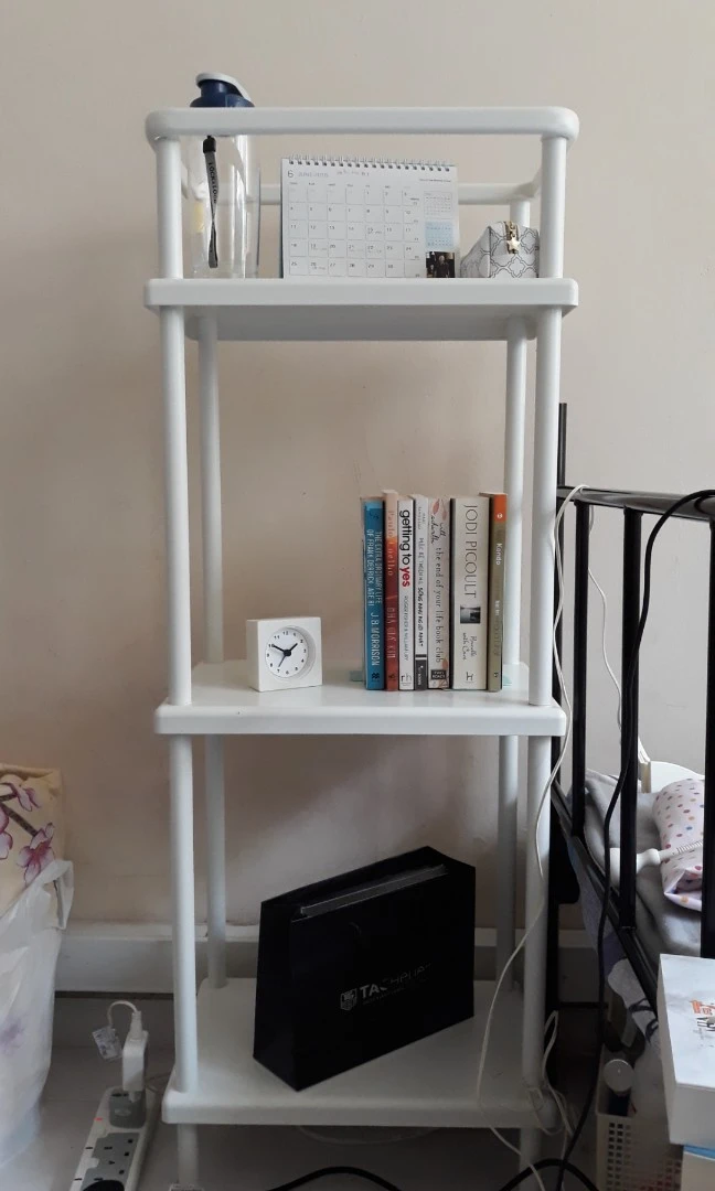 White metal shelf plant stand picture living room bathroom shelf