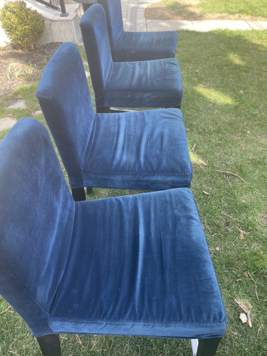 4 royal blue bar chairs/stools set - photo 3