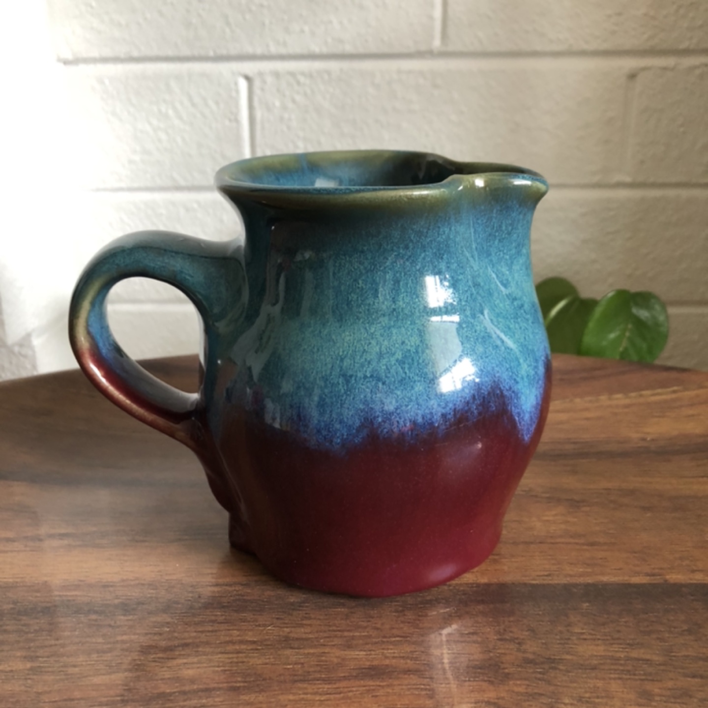 Handcrafted Blue & Purple Pottery Pitcher