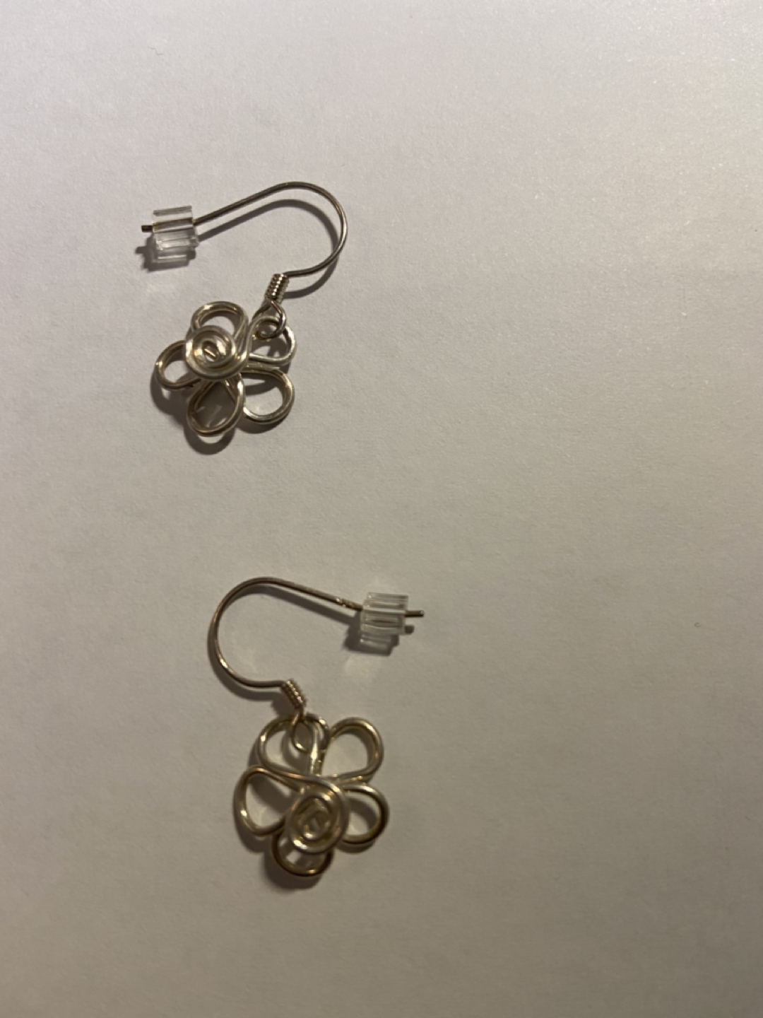 Flower earrings-sterling silver