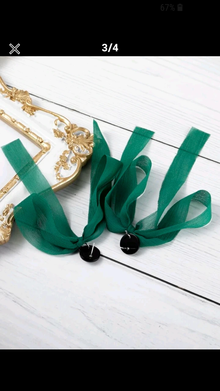 Ribbon bow drop earring - photo 3