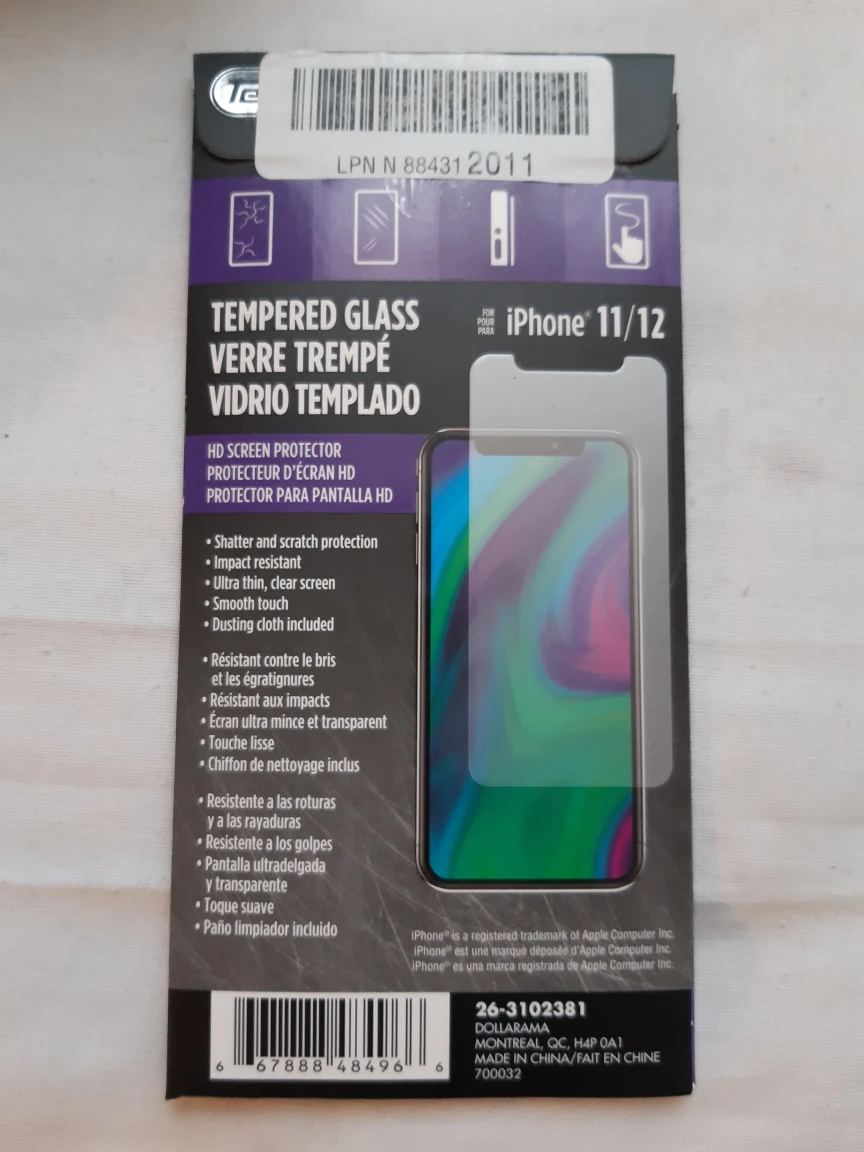 Brand new Tempered Glass for iPhone 11/12
