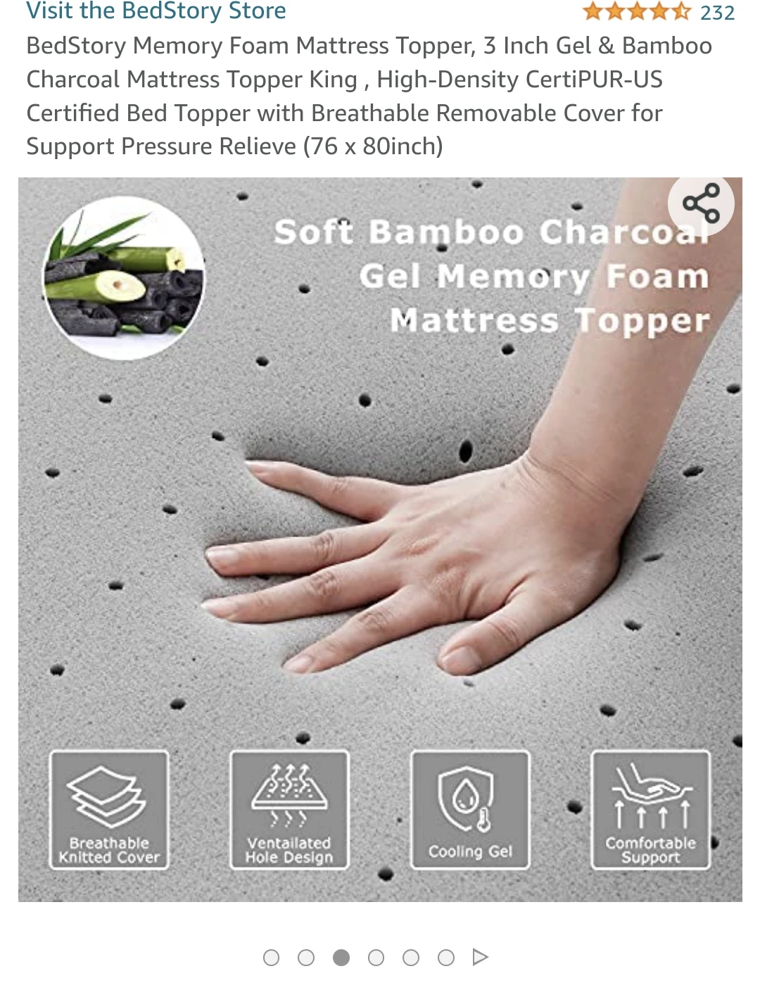 [BedStory] Memory Form Mattress Topper, 메모리폼 - photo 3