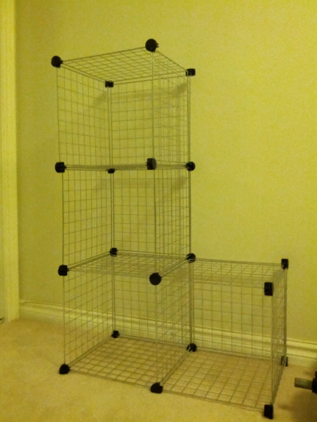 Metal cube storage shelve 4pc thumbnail