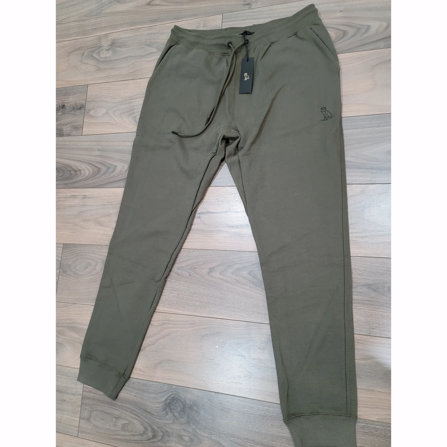 OVO Men's Olive Green Slim Jogger Pants - Size L image indicator(3)