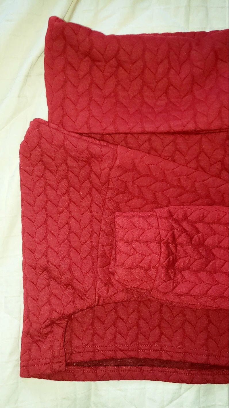 Red Knitted ladies 2 piece outfit image indicator(6)