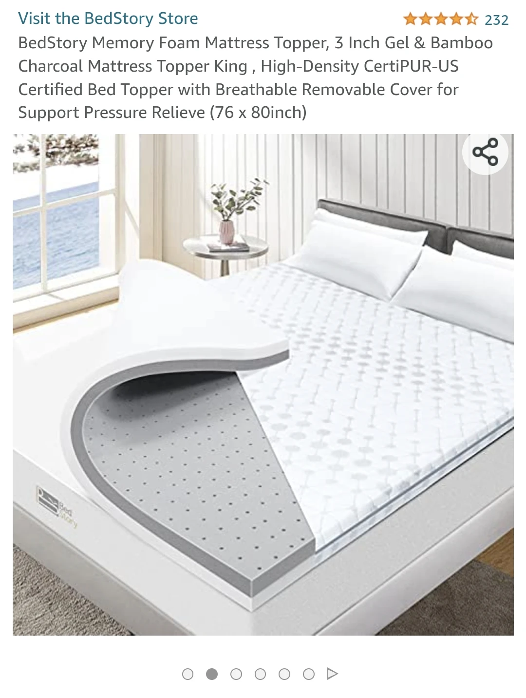 [BedStory] Memory Form Mattress Topper, 메모리폼 - photo 2