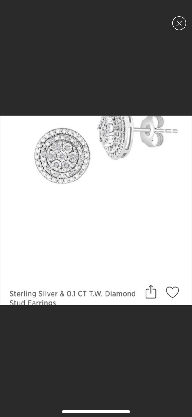 EFFY Sterling Silver &0.1 CT T.W. Diamond Studs Earrings. - photo 3