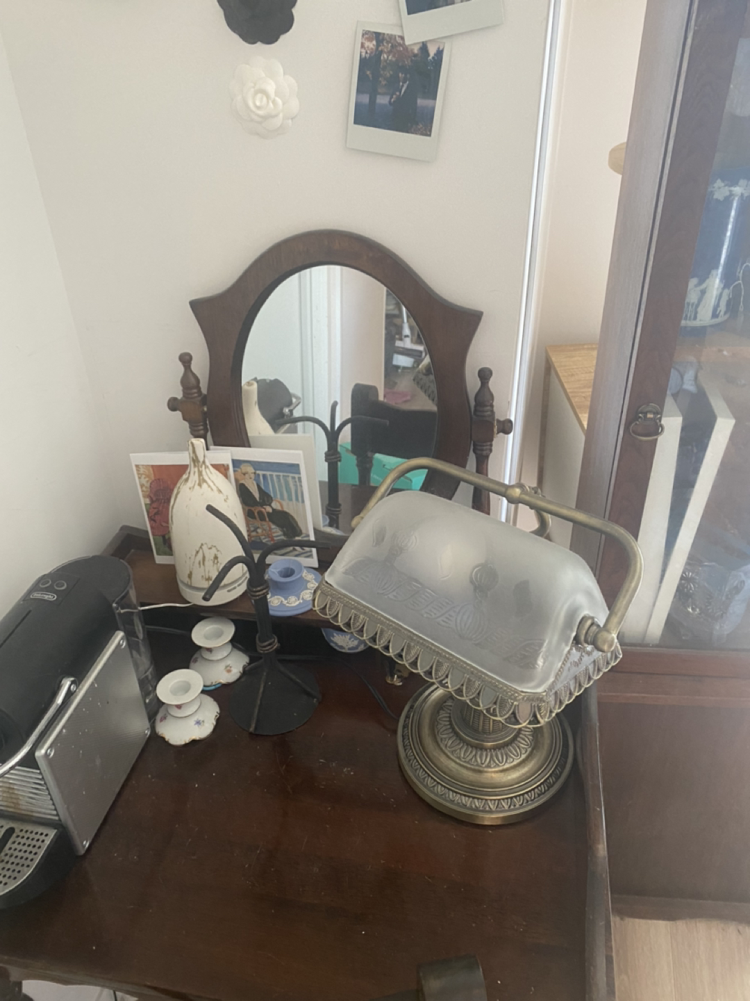 Antique bank lamp