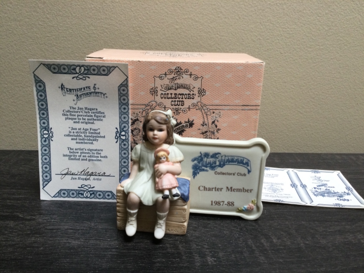 Jan Hagara Figurine Collector's Club Charter Member 1987-88