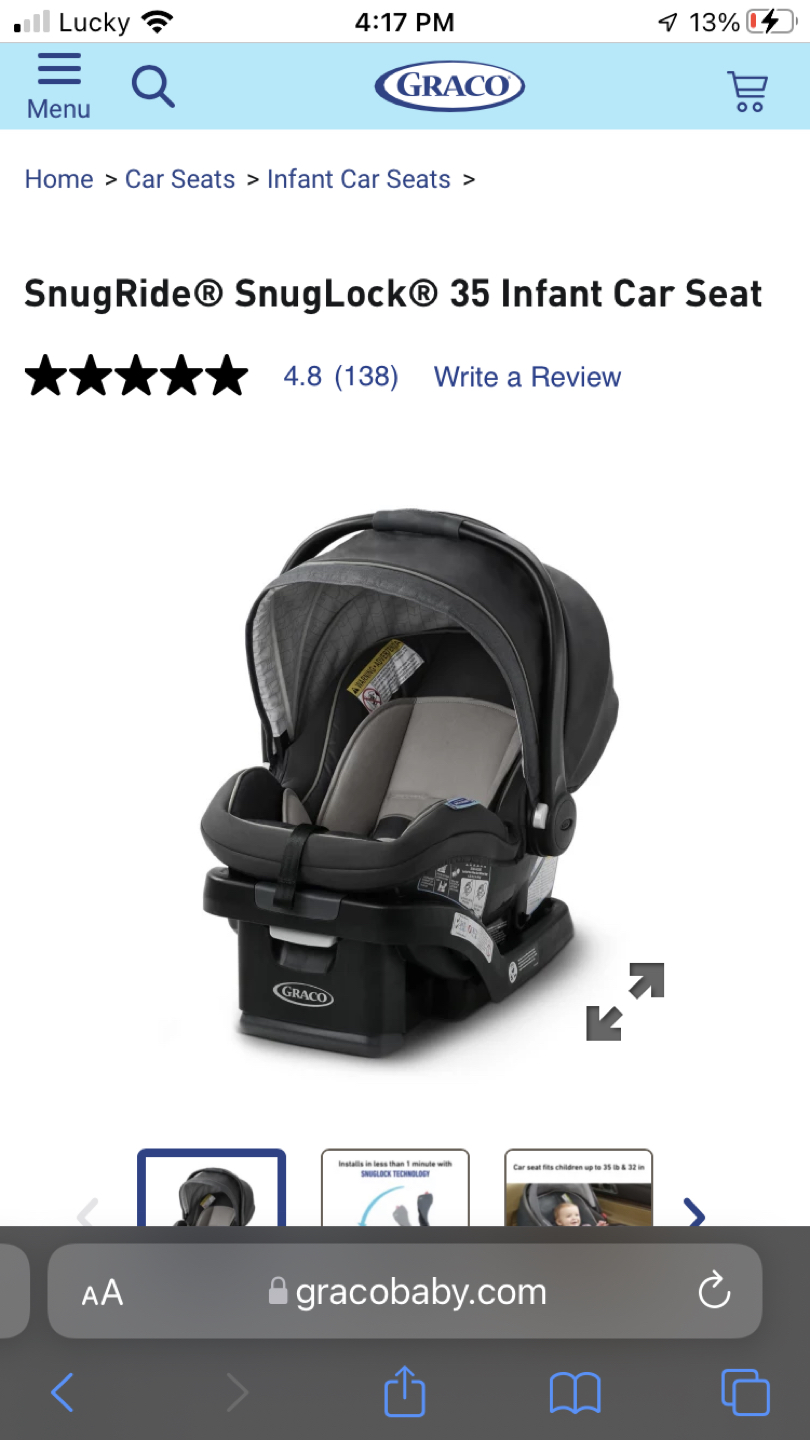 Car Seat Graco Snugride Snuglock 35 thumbnail