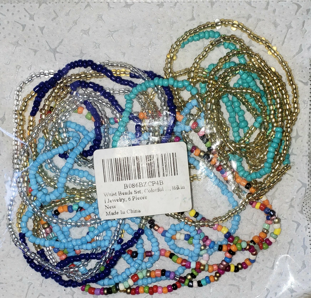 Fire Polished Seed Bead 6 piece Belly Chains image indicator(5)