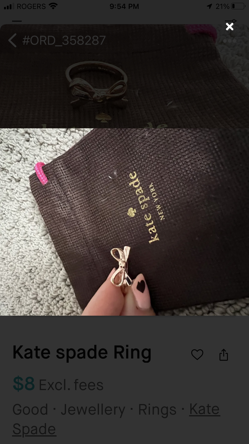 Kate Spade Rose Gold Ring Sz.7 image indicator(3)