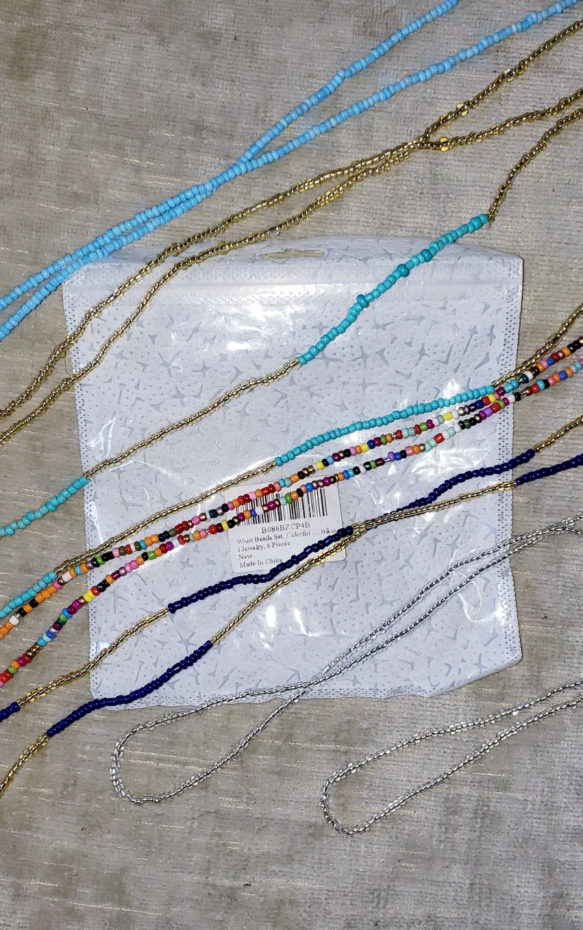 Fire Polished Seed Bead 6 piece Belly Chains image indicator(7)