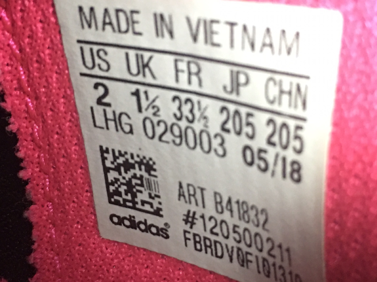 Adidas X_PLR Shock Pink White Black Kids US Size 2 image indicator(6)