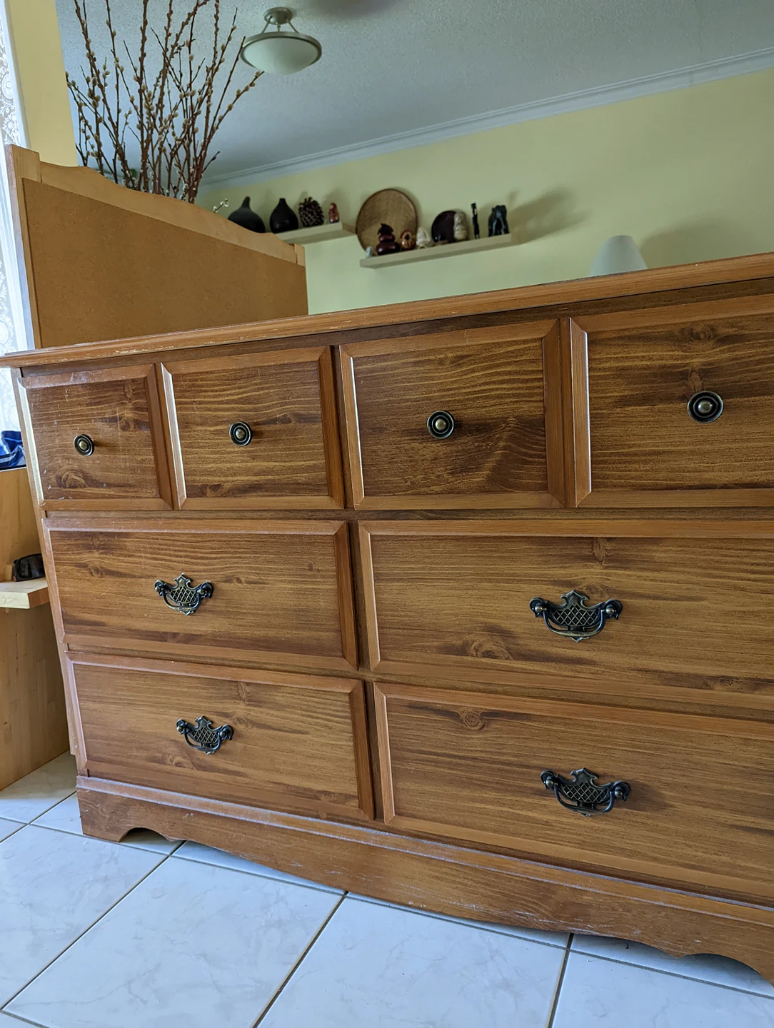 Free wooden dresser and mirror