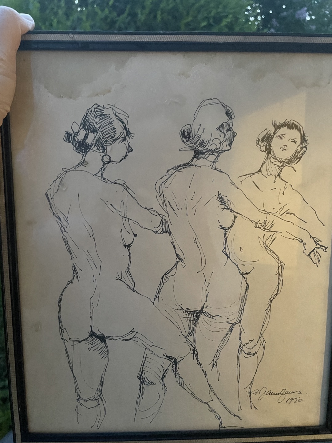 Hand drawing picture with the frame thumbnail