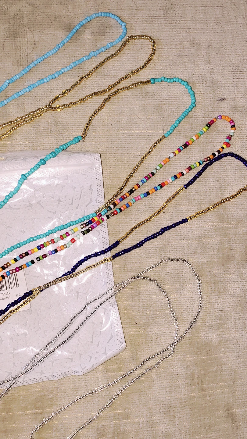 Fire Polished Seed Bead 6 piece Belly Chains image indicator(3)