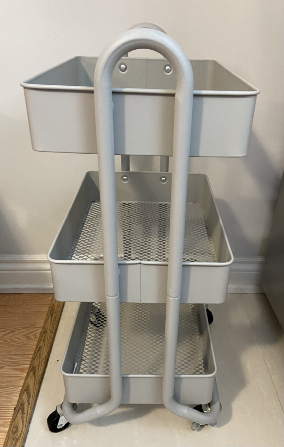 3-Tier Metal Rolling Utility Cart - photo 3