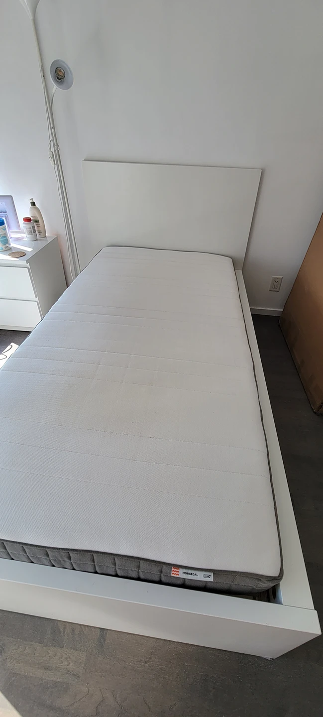 Ikea Malm bed with storage boxes & mattress - photo 2