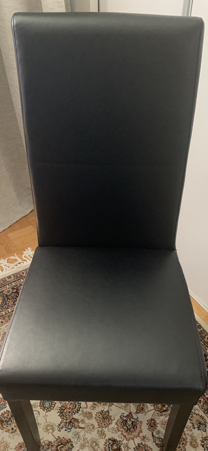 Black Leather chair for a negotiable price of $10