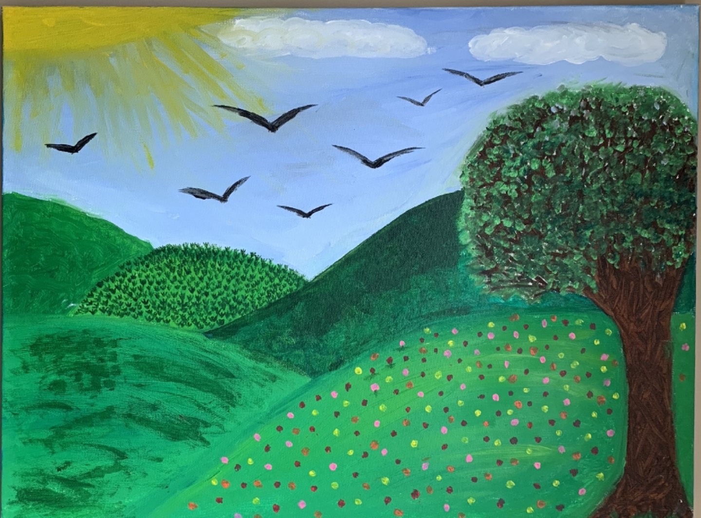 SOLD-Handmade Acrylic Painting Canvases. thumbnail