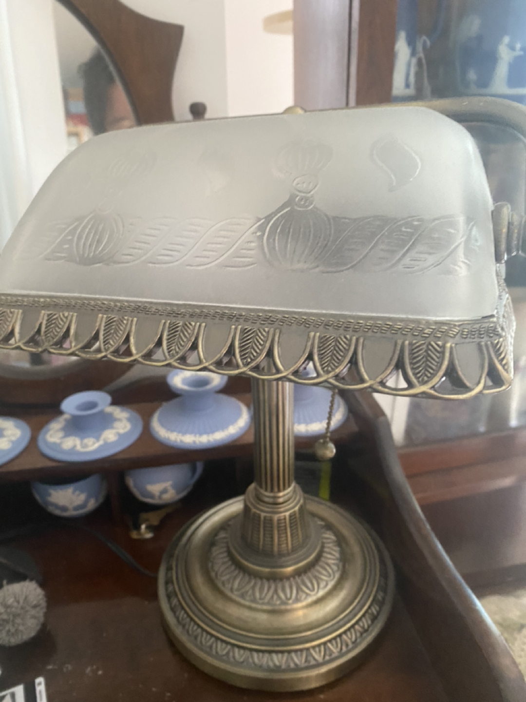 Antique bank lamp - photo 5