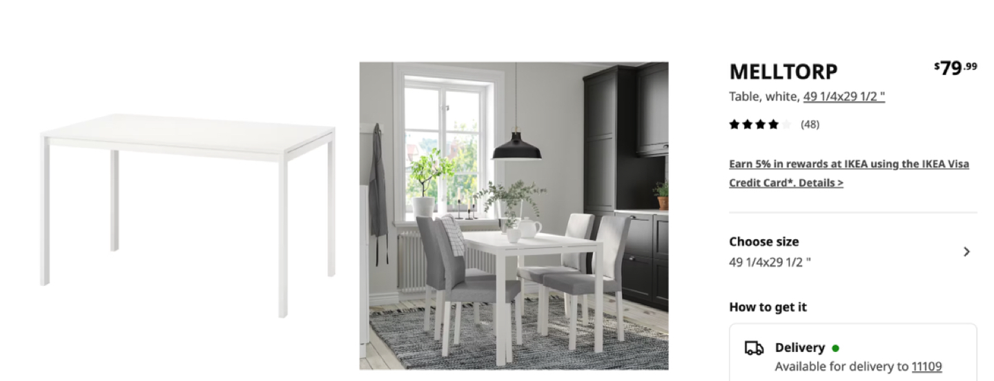 IKEA MELLTORO Table - white - photo 3