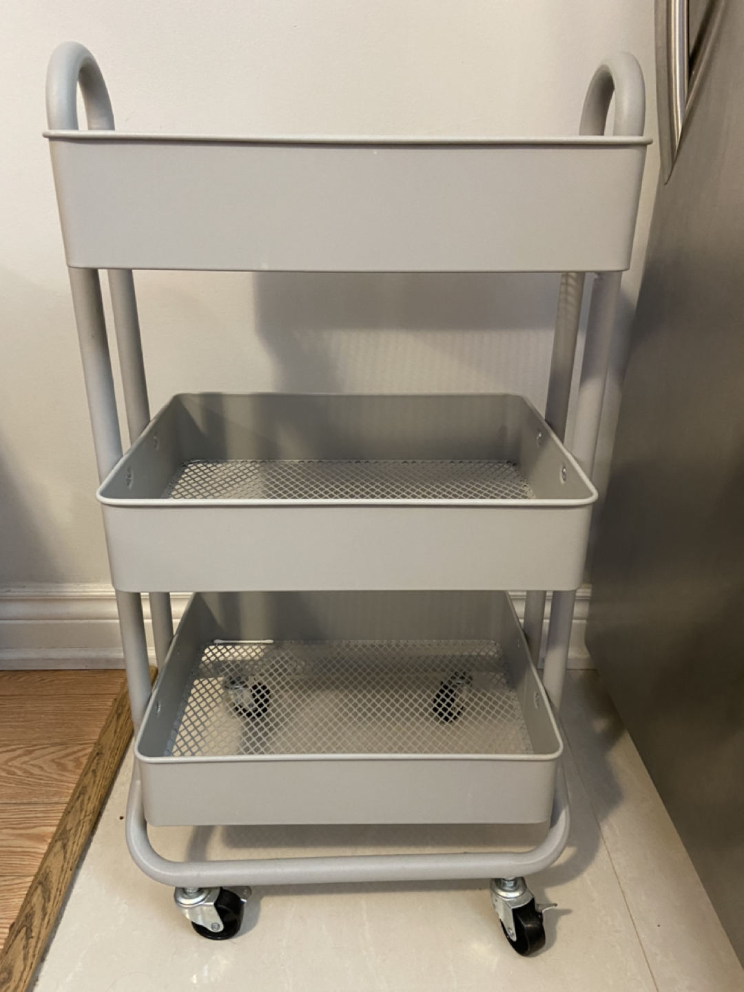 3-Tier Metal Rolling Utility Cart
