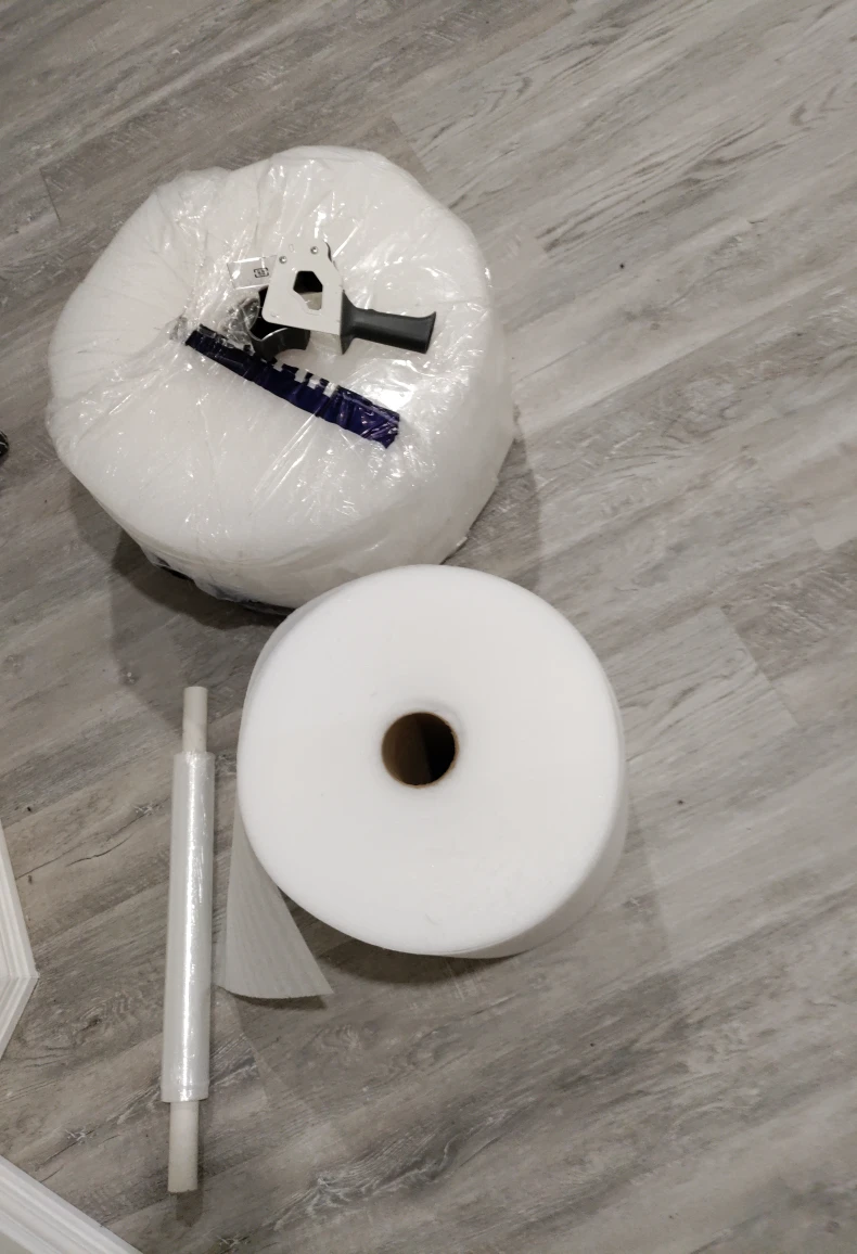 Packing supplies: foam, bubble wrap, shrink wrap, tape dispenser - photo 2