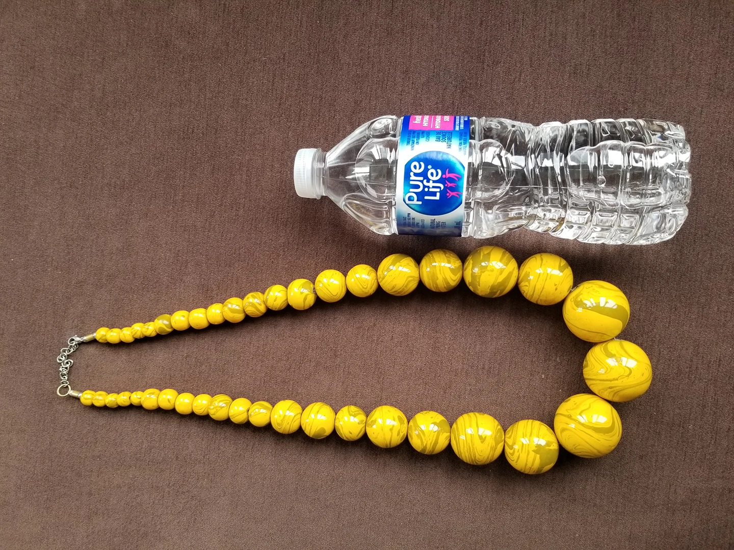 statement wooden bead yellow necklace image indicator(2)