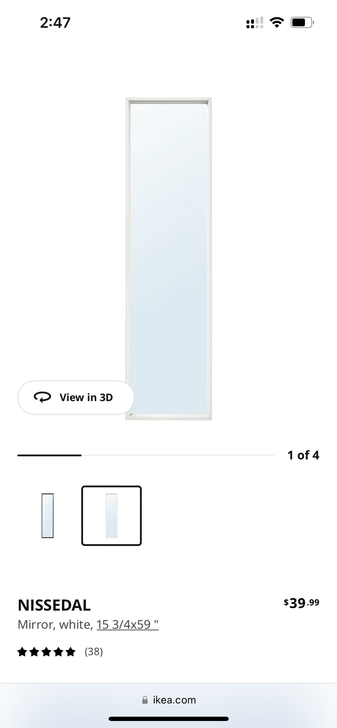 Ikea white mirror