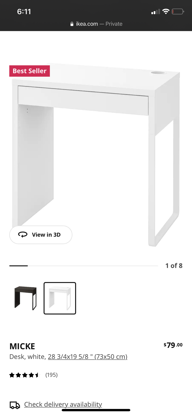 Ikea desk and wood desk chair. - photo 3