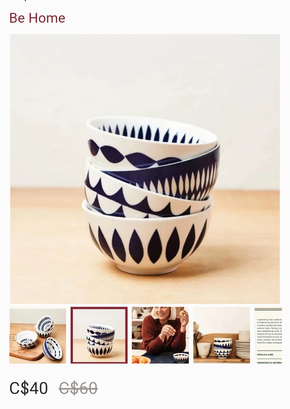 New Set of 4 dip bowls BeHome Brand - photo 4
