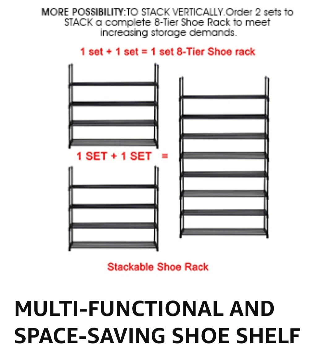 4 tier metal shoe rack - photo 3